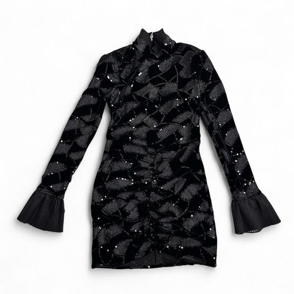 Rotate Birger Christensen Miki Sequin Mini Dress 4 Party Celebration Whimsigoth - Picture 6 of 16